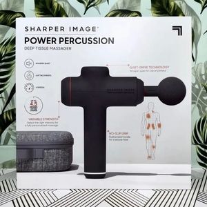 Sharper Image Powerboost Deep Tissue Massager Black Power Percussion Massage Gun